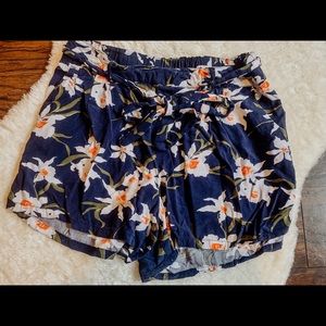 Floral Paperbag Shorts - Old Navy